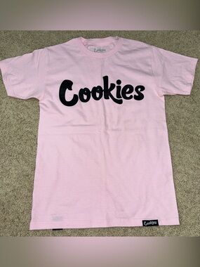 Cookies women Short Sleeve Pink Logo Tee